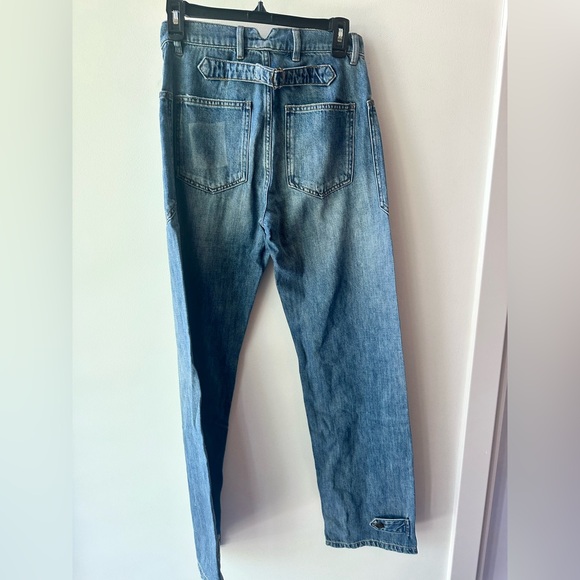Free People x Sandrine Rose Super Flare Jeans Pants Sz 25 Burnt main image 1